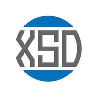 création de logo de lettre xso sur fond blanc. concept de logo de cercle d'initiales créatives xso. conception de lettre xso. vecteur