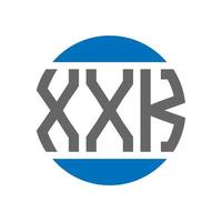 création de logo de lettre xxk sur fond blanc. concept de logo de cercle d'initiales créatives xxk. conception de lettre xxk. vecteur