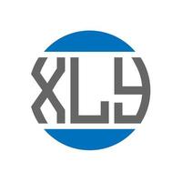 création de logo de lettre xly sur fond blanc. concept de logo de cercle d'initiales créatives xly. conception de lettre xly. vecteur