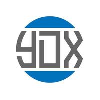 création de logo de lettre ydx sur fond blanc. concept de logo de cercle d'initiales créatives ydx. conception de lettre ydx. vecteur