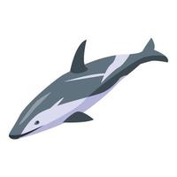 icône de dauphin de mer, style isométrique vecteur