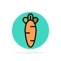 carotte nourriture pâques nature abstrait cercle fond plat couleur icône vecteur