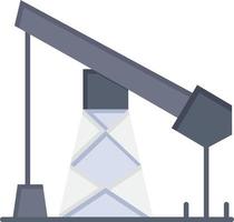 modèle de bannière d'icône vectorielle d'icône de couleur plate de gaz de pétrole de l'industrie de la construction vecteur