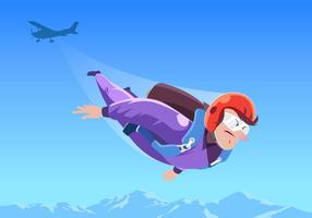 Skydiving Extreme Sport Vector