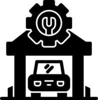 conception d'icône vectorielle de magasin de mécanicien vecteur