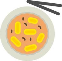 conception d'icône vectorielle tteokbokki vecteur