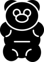 conception d'icône de vecteur d'ours gommeux