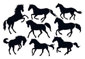 illustration de silhouette de cheval animal dessiné à la main de vecteur libre