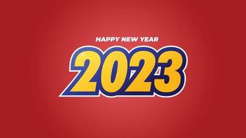 salutations modernes pour la célébration de la nouvelle année 2023 vecteur