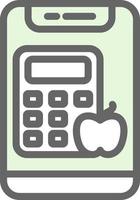 conception d'icône de vecteur de calculateur de calories