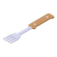 vecteur isométrique d'icône de fourchette de barbecue. spatule barbecue gril