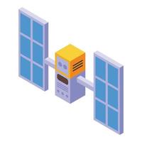 vecteur isométrique d'icône de satellite spatial. station d'antenne spatiale