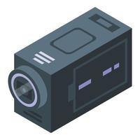icône de caméra de blog de remise en forme, style isométrique vecteur