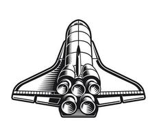 illustration vectorielle vintage de la navette spatiale vecteur