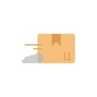 icône en carton ouvert dans un style plat. illustration vectorielle de boîte d'expédition sur fond isolé. concept d'entreprise de signe de conteneur. vecteur