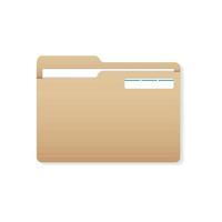 icône de dossier informatique dans un style plat. document archive vector illustration sur fond isolé. concept d'entreprise de signe de portefeuille.