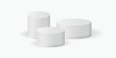 icône de modèle de cylindre dans un style plat. stand illustration vectorielle podium sur fond blanc isolé. concept d'entreprise de signe de plate-forme de galerie. vecteur