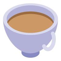 icône de tasse de café détox, style isométrique vecteur