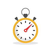 illustration d'icône de chronomètre dans un style plat. illustration vectorielle de minuterie sur fond isolé. concept d'entreprise de signe d'alarme de temps. vecteur