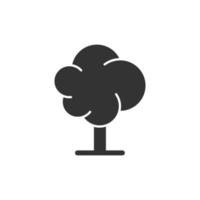 icône d'arbre dans un style plat. illustration vectorielle de forêt sur fond blanc isolé. concept d'entreprise de signe de plante. vecteur