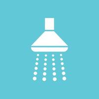 icône de pommeau de douche dans un style plat. illustration vectorielle hygiénique de salle de bain sur fond isolé. concept d'entreprise de signe de bain. vecteur