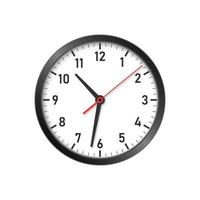 illustration d'icône d'horloge dans un style plat. illustration vectorielle de visage de montre sur fond isolé. concept d'entreprise de signe d'alarme de temps. vecteur
