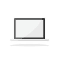 ordinateur personnel dans un style plat. illustration vectorielle de pc de bureau sur fond isolé. surveiller le concept d'entreprise de signe d'affichage. vecteur