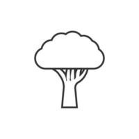 icône d'arbre dans un style plat. illustration vectorielle de plante écologique sur fond blanc isolé. concept d'entreprise nature. vecteur