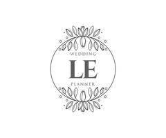 collection de logos de monogramme de mariage lettre initiales, modèles minimalistes et floraux modernes dessinés à la main pour cartes d'invitation, réservez la date, identité élégante pour restaurant, boutique, café en image vectorielle vecteur