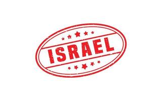 Caoutchouc de timbre d'Israël avec style grunge sur fond blanc vecteur