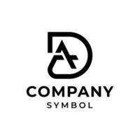 vecteur de concept de conception de logo monogramme. initial da lettre marque symbole icône logo vecteur