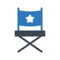 illustration vectorielle de chaise de cinéma sur fond.symboles de qualité premium.icônes vectorielles pour le concept et la conception graphique. vecteur