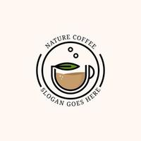 vecteur de conception de logo de café nature, peut être utilisé pour votre marque, identité de marque ou marque commerciale