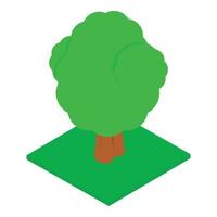 icône d'arbre forestier, style isométrique vecteur
