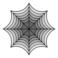 vecteur de contour de couleur d'icône de toile d'araignée parfaite