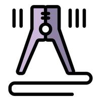 vecteur de contour de couleur d'icône de pince électrique