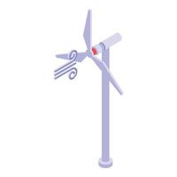 icône de l'énergie éolienne, style isométrique vecteur