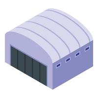 icône de bâtiment d'aéroport, style isométrique vecteur