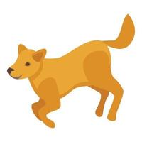 icône de chien ludique d'action, style isométrique vecteur