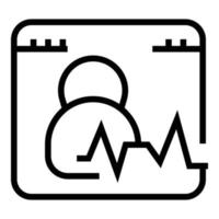 vecteur de contour d'icône d'identification de la parole. vérification vocale