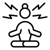 vecteur de contour d'icône de détente de yoga. Santé humaine