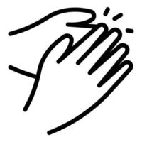 vecteur de contour d'icône de handclap public. support de claquement de main