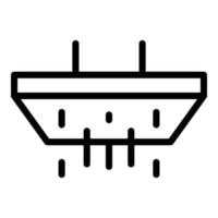 icône de lavage de pommeau de douche, style de contour vecteur