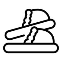 icône de pantoufles de maison, style de contour vecteur