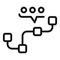 vecteur de contour d'icône de perspicacité. étude de cas