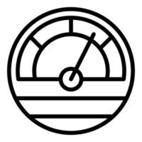 vecteur de contour d'icône de jauge de carburant. compteur à gaz