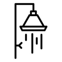 icône de chasse d'eau de pommeau de douche, style de contour vecteur