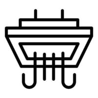 icône de pulvérisation de pommeau de douche, style de contour vecteur
