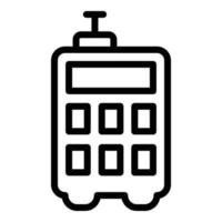 icône de compteur laser de l'industrie, style de contour vecteur