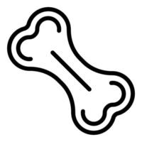 icône d'os de chien, style de contour vecteur